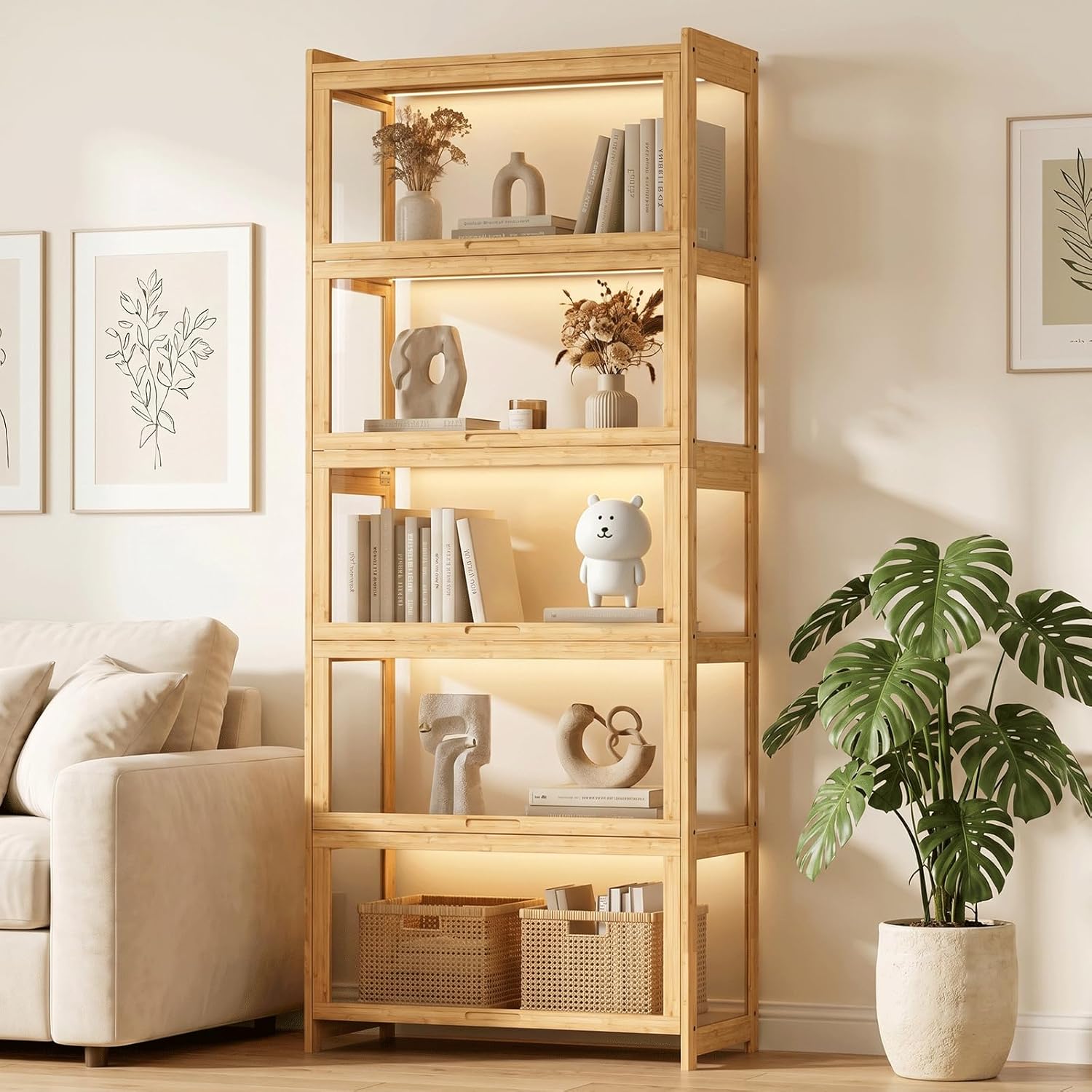 Collectible Collection - Lemari Pajangan dengan Pintu Akrilik, Lemari