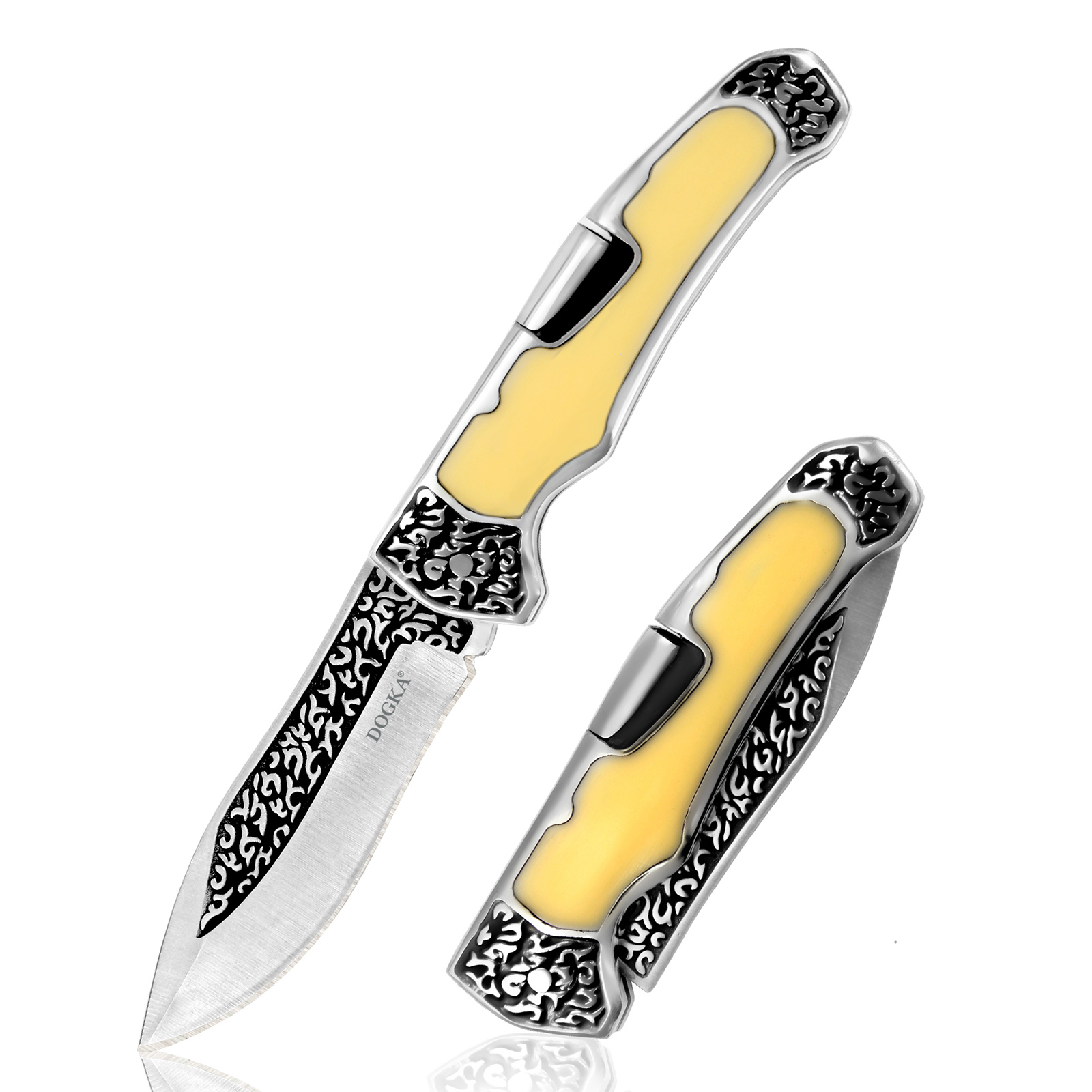 Vintage Collectible Knives - Alat Utilitas Lipat Berukir Vintage dengan