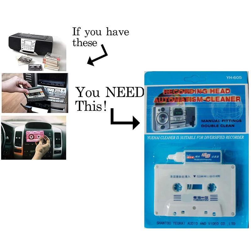 Cassette Tape Head - Kit Pembersih Kepala Kaset Tape, Demagnetizer,