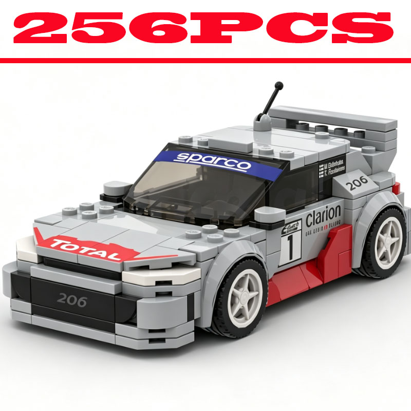 Vintage Collectibles Toys - Model Blok Bangunan Mobil Balap Vintage,
