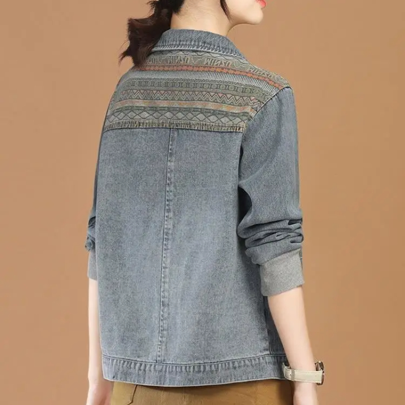 Jaket Denim wanita perca, jake - Vintage Collectible Clothing ulasan dan harga