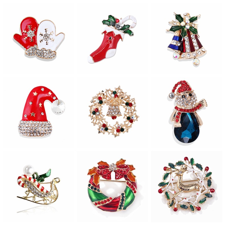 Koleksi Bros Natal Berhias Ber - Collectible Vintage Brooches ulasan dan harga