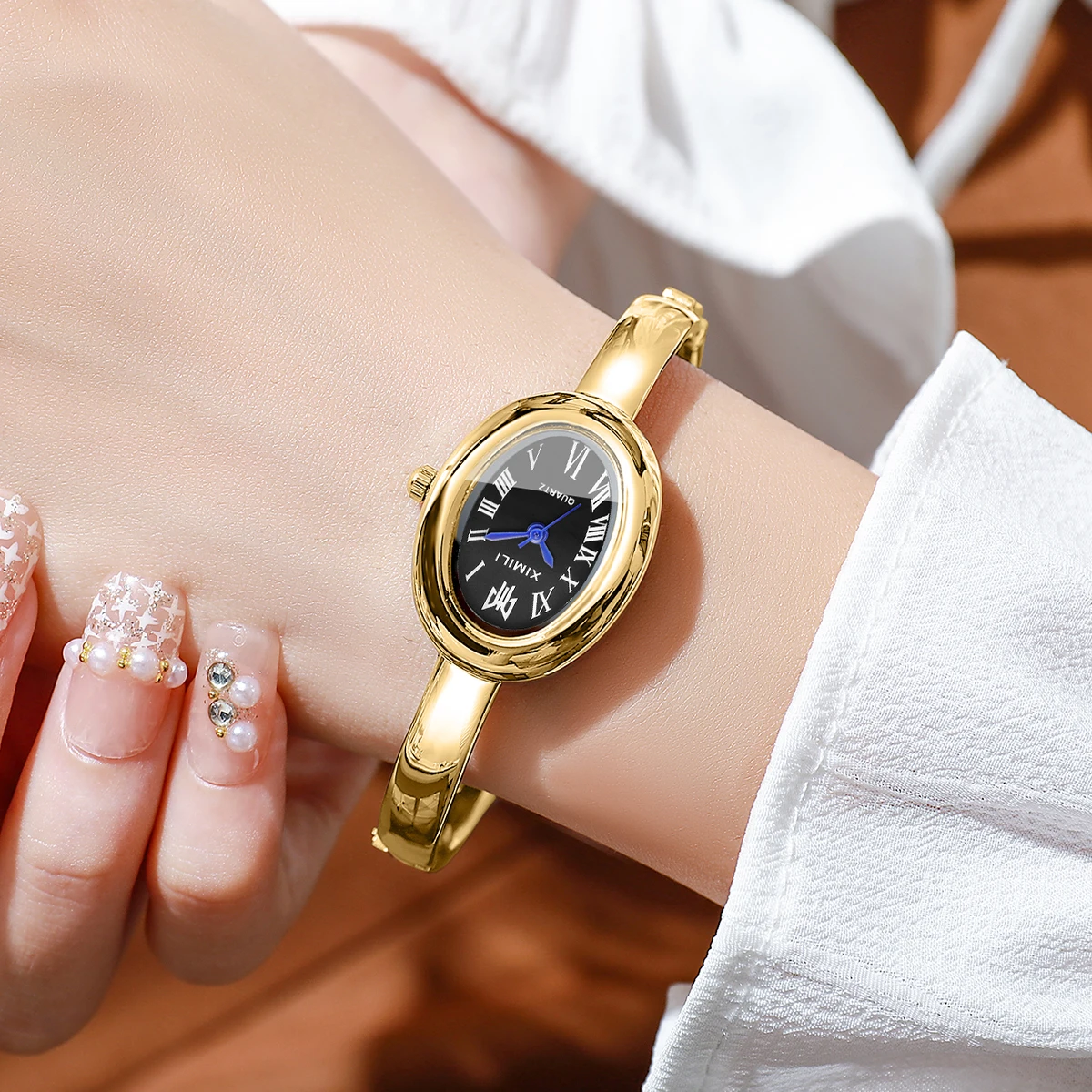 2026XIMILI Jam Tangan Oval Vin - Vintage Watch Crystal ulasan dan harga