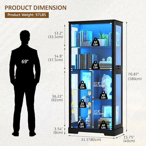 Lemari Pajangan Kaca 71” denga - Collectible Collection ulasan dan harga