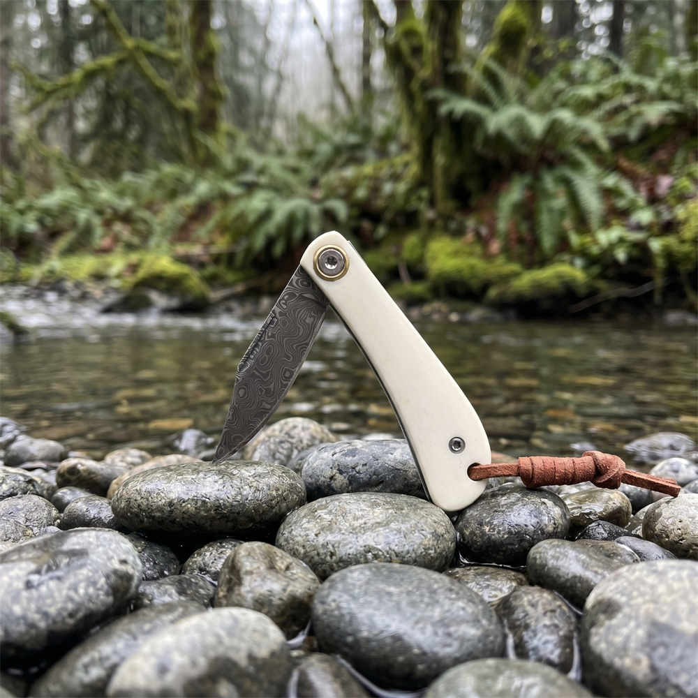 Pisau Lipat EDC Vintage Damasc - Vintage Collectible Knives ulasan dan harga